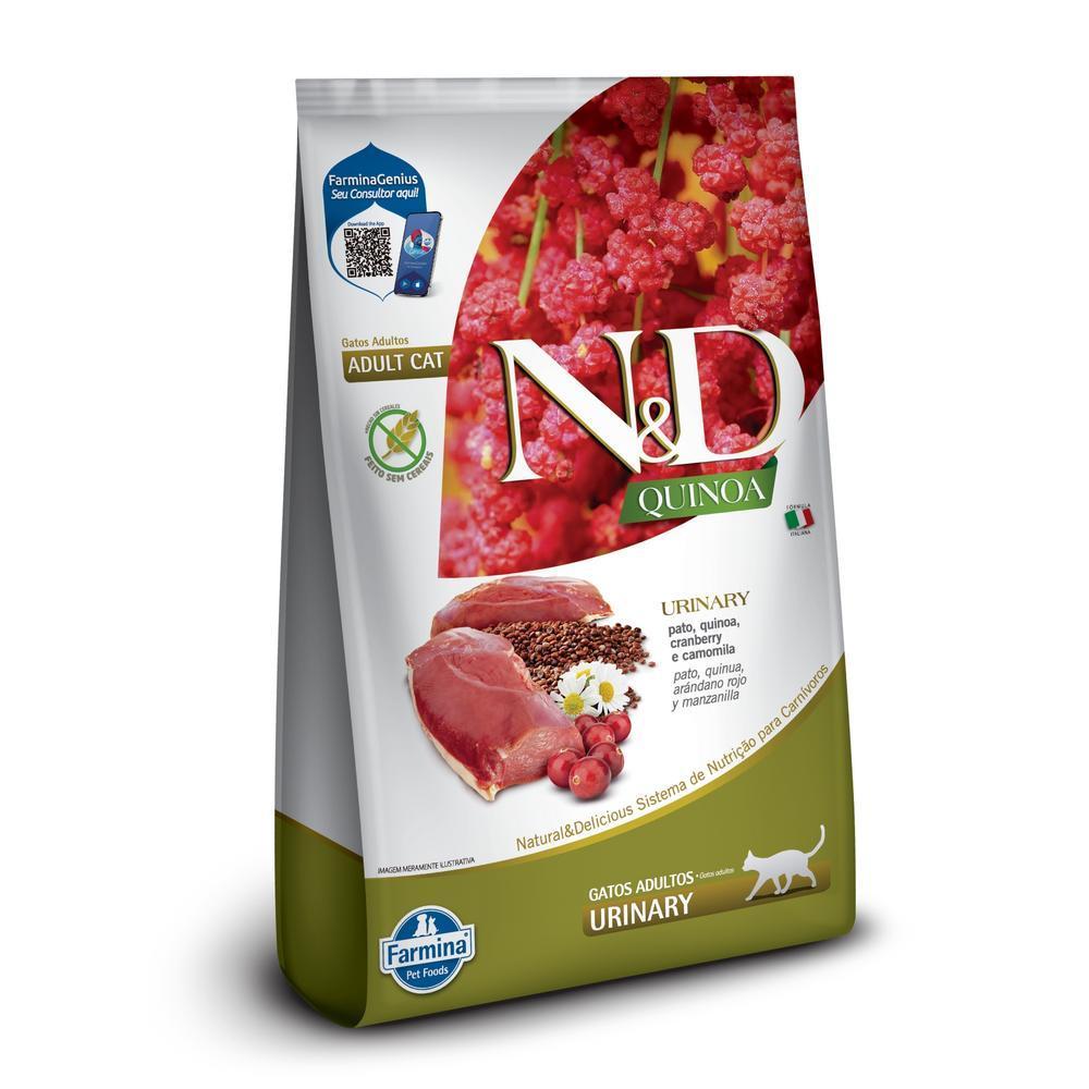 N&D Quinoa Urinary para Gatos Adultos de Todas as Raças Sabor Pato 7,5Kg