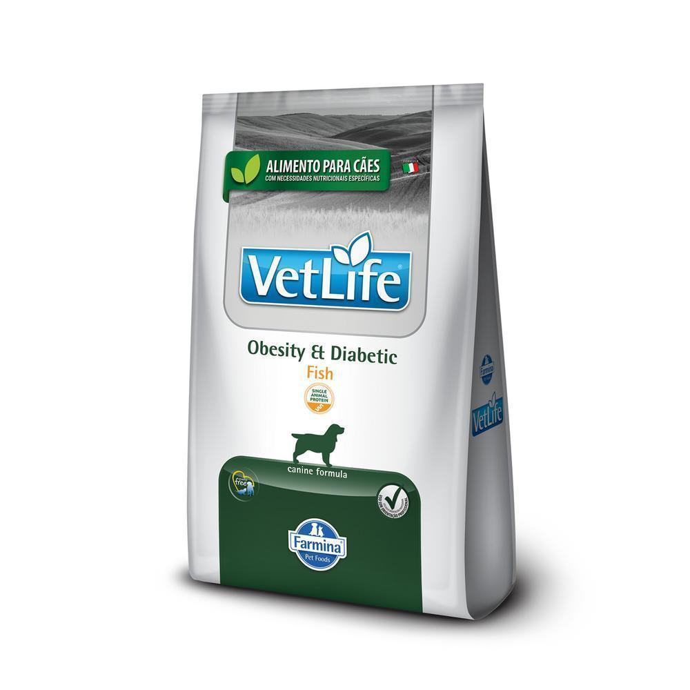 Vet Life Obesity & Diabetic Fish para Cães Adultos de Todas as Raças 2Kg