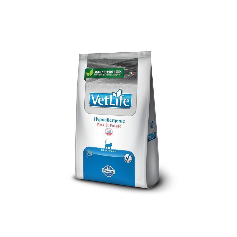 Vet Life Hypoallergenic Pork & Potato para Gatos Adultos de Todas as Raças 2Kg