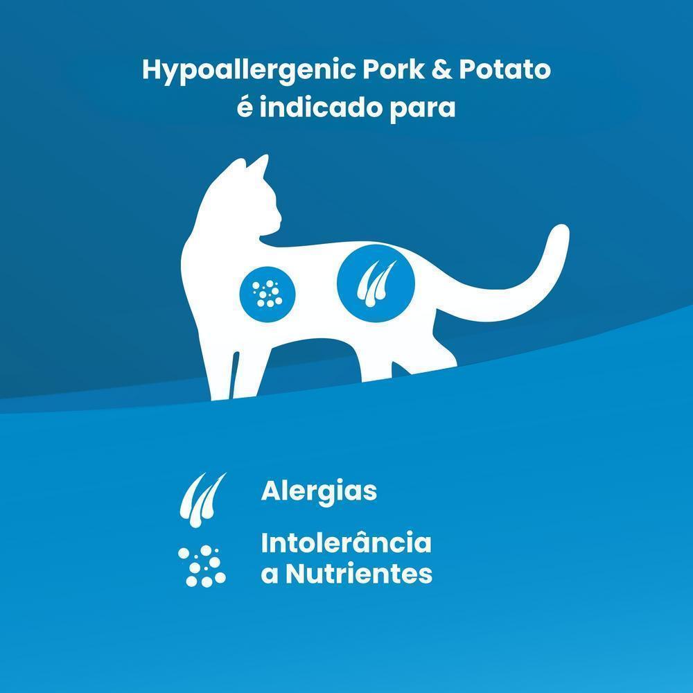 Vet Life Hypoallergenic Pork & Potato para Gatos Adultos de Todas as Raças 400g