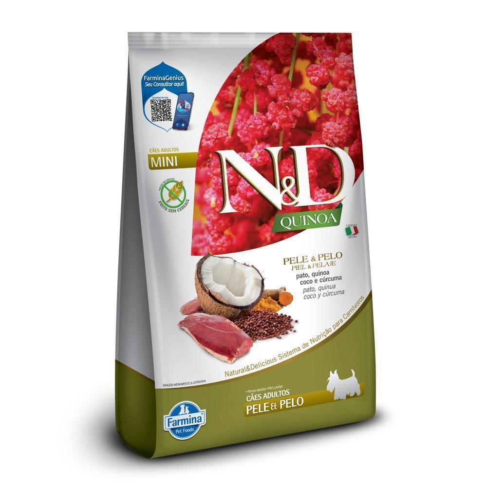N&D Quinoa Pele e Pelo para Cães Adultos de Raças Mini e Pequenas Sabor Pato 2,5Kg