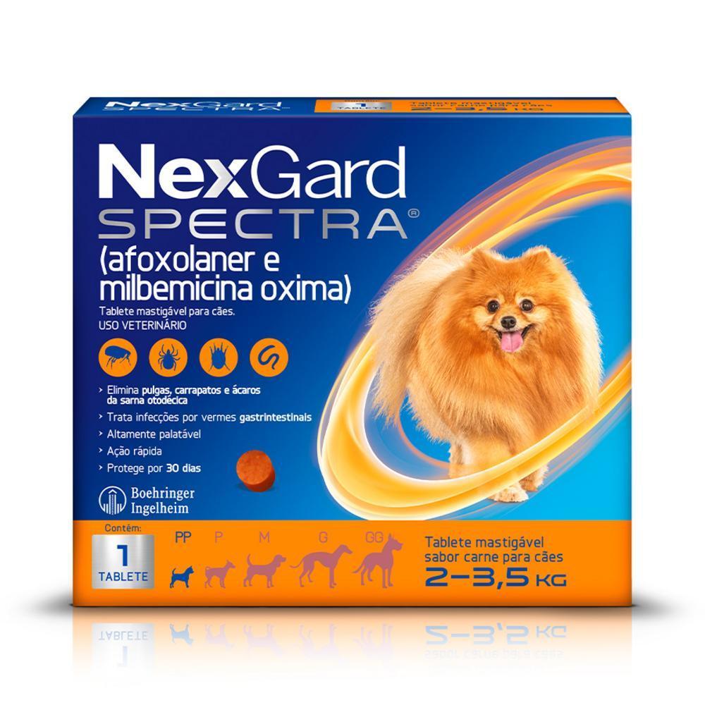 Antipulgas e Carrapatos NexGard Spectra para Cães de 2 a 3,5 Kg