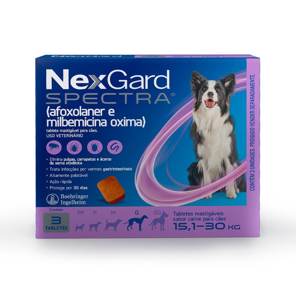 Antipulgas e Carrapatos Nexgard Spectra para Cães 15,1 a 30Kg