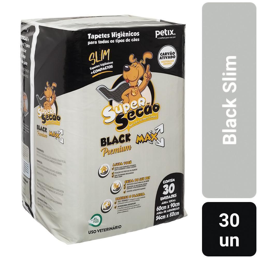 Tapete Higiênico Black Slim para Cães Super Secão 30Un