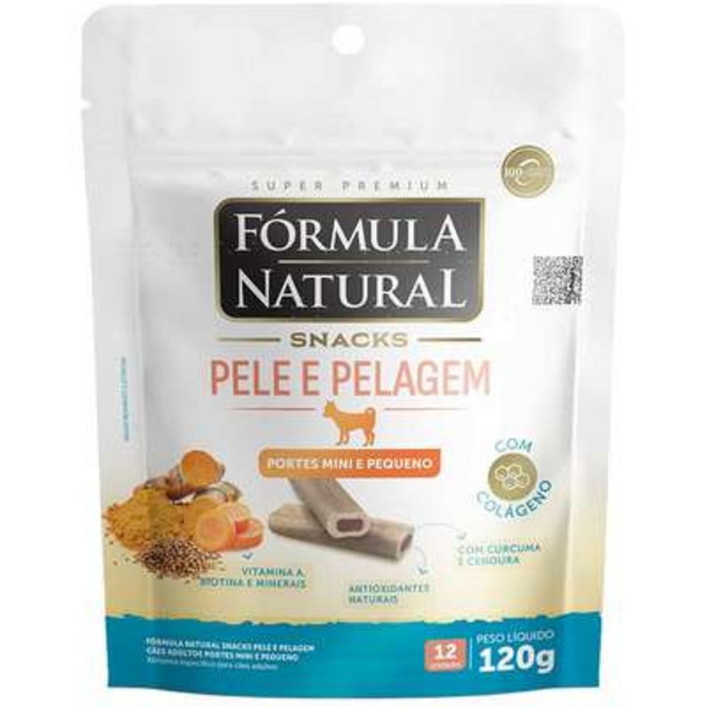 Snack Formula Natural Pele e Pelagem para Cães Porte Mini e Pequeno - 120 g
