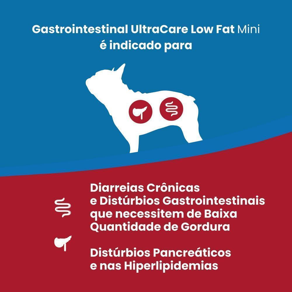 Vet Life Gastrointestinal UltraCare Low Fat para Cães Adultos de Raças Mini e Pequenas 1,5Kg