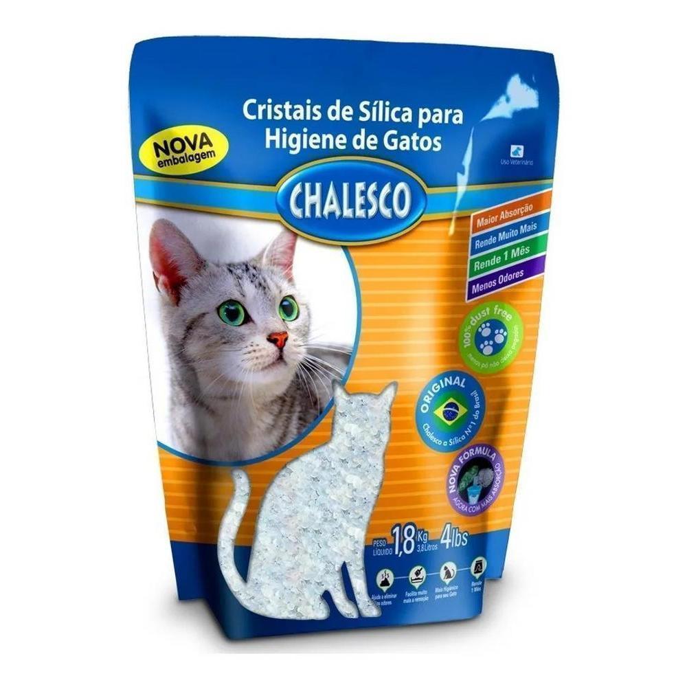 Areia Sílica para Gatos Pet Garden Chalesco Embalagem 1,8Kg