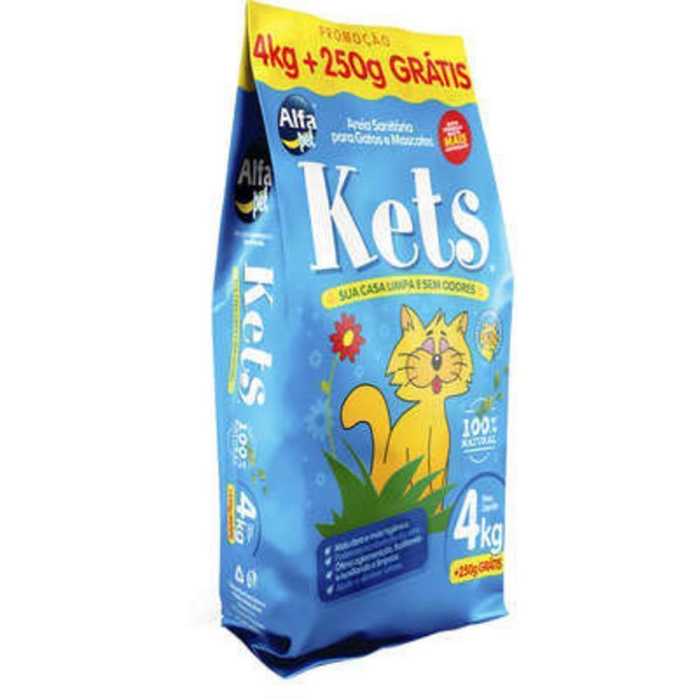 Areia Sanitária para Gatos Kets 4Kg + Grátis 250G