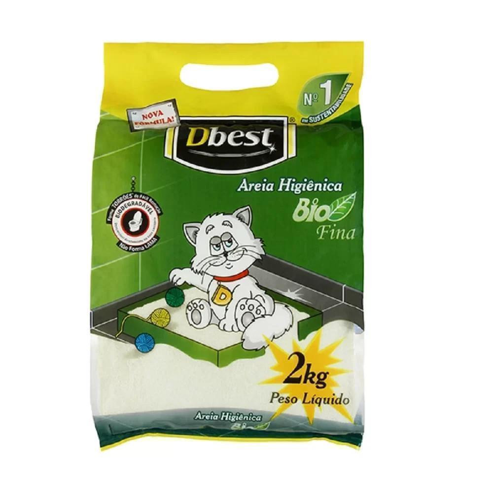 Areia Higiênica Dbest Bio Fina 2Kg