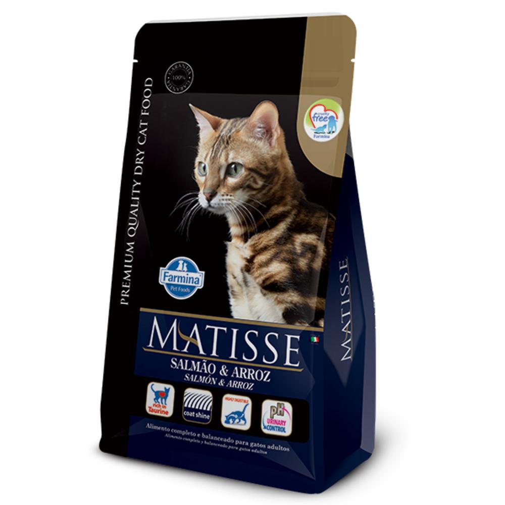 Matisse para Gatos Adultos de Todas as Raças Sabor Salmão e Arroz 7,5Kg