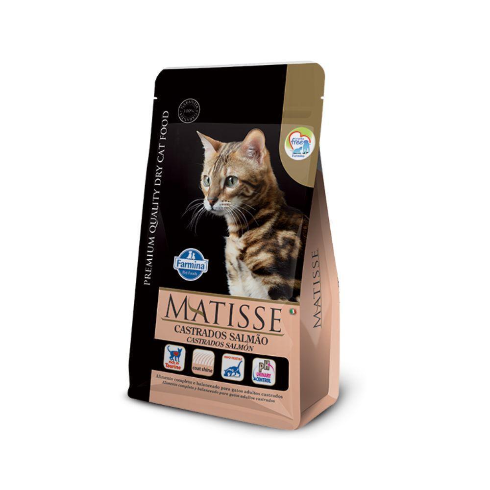 Matisse para Gatos Adultos Castrados de Todas as Raças Sabor Salmão e Arroz 2Kg