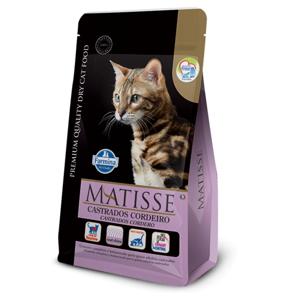 Matisse para Gatos Adultos Castrados de Todas as Raças Sabor Cordeiro e Arroz 2Kg