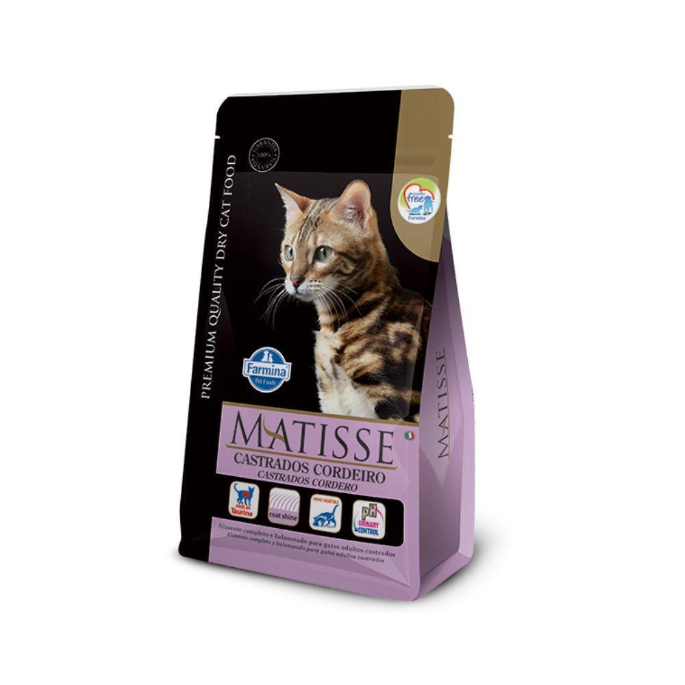 Matisse para Gatos Adultos Castrados de Todas as Raças Sabor Cordeiro e Arroz 2Kg
