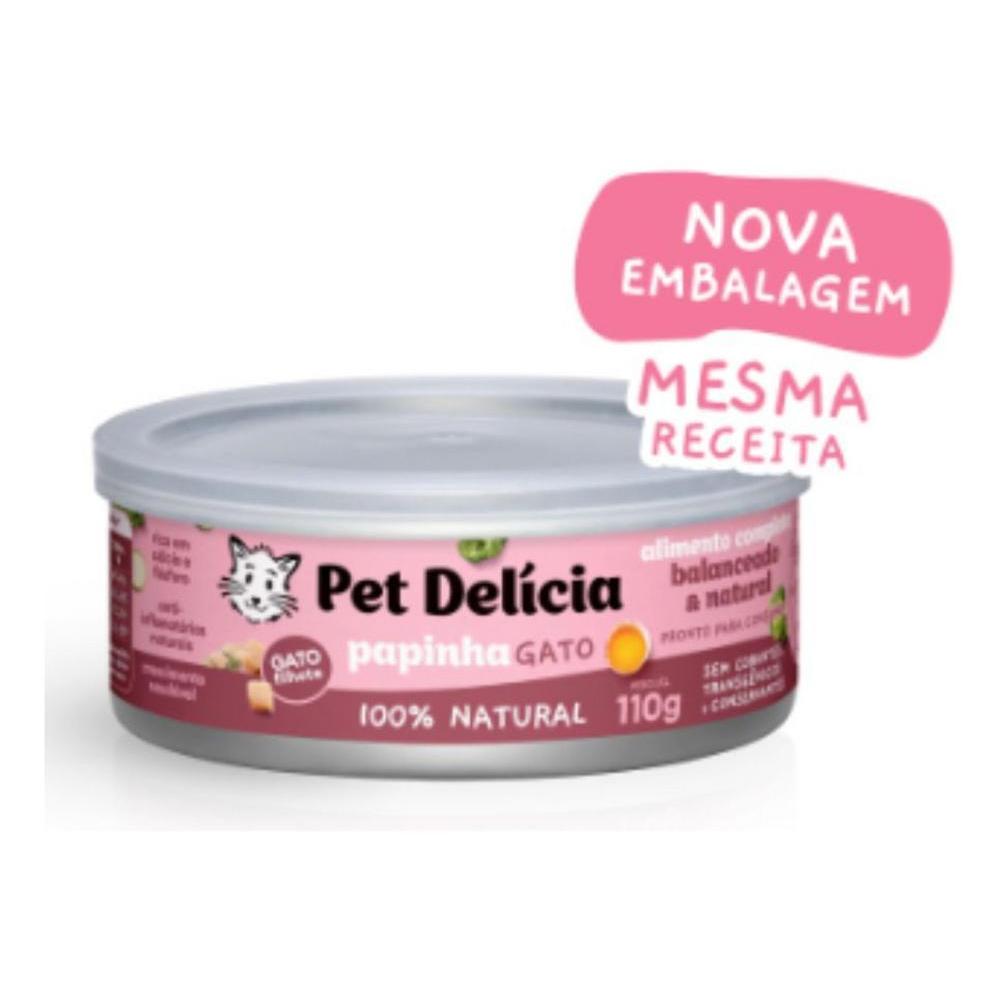 Ração Úmida Papinha De Frango 110Gr - Gatos - Pet Delicia