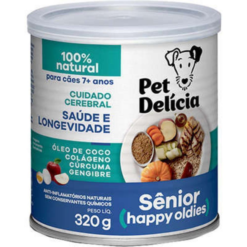 Ração Úmida Pet Delícia Natural Happy Oldies com Colágeno para Cães Sênior 7+ anos 320g