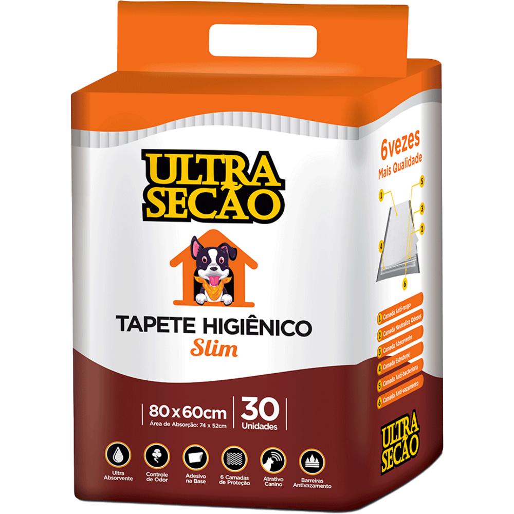Tapete Higiênico Ultra Secão 05 em 01 80x60 para Cães - 30 Unidades