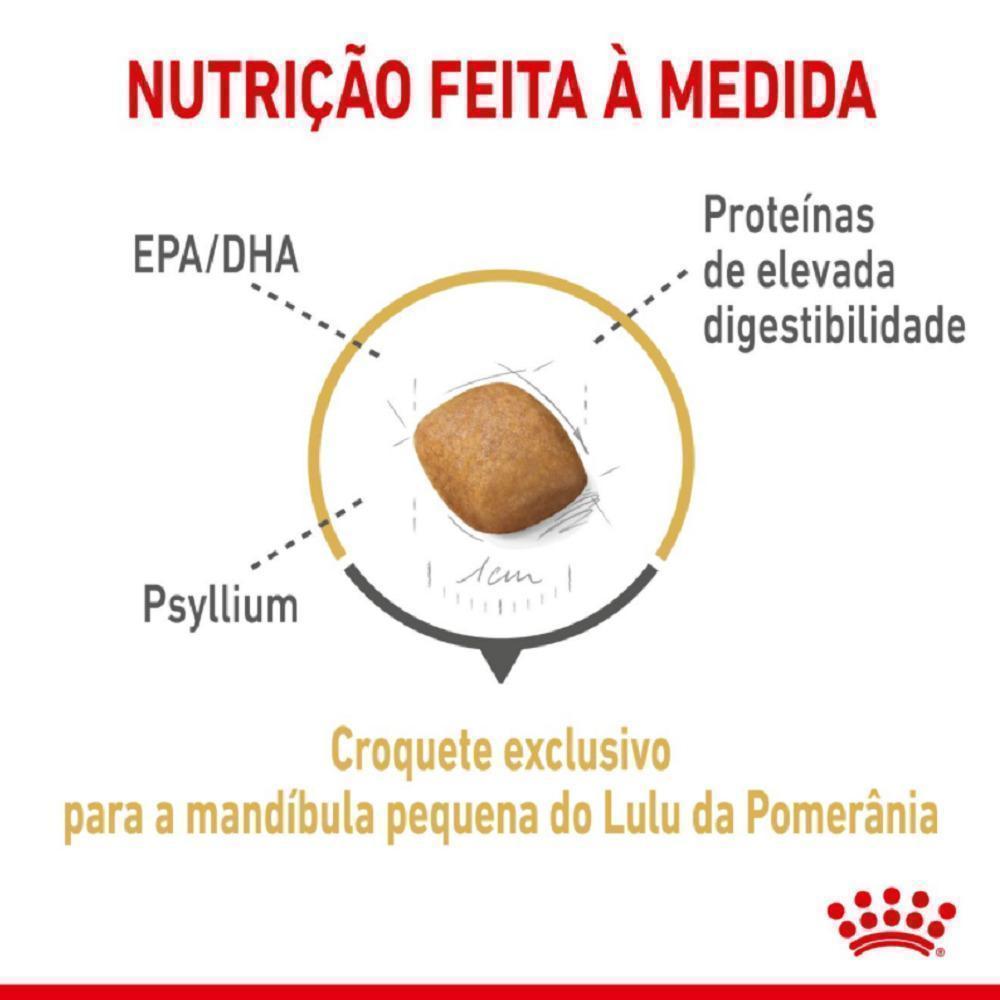Ração Seca Royal Canin Pomeranian para Cães Adultos da Raça Lulu da Pomerânia - 1 Kg