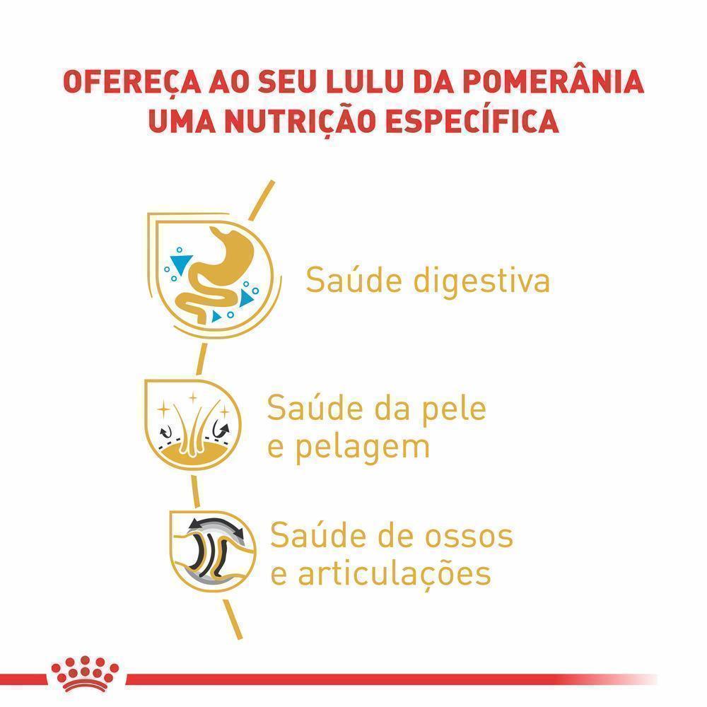 Ração Seca Royal Canin Pomeranian para Cães Adultos da Raça Lulu da Pomerânia - 1 Kg