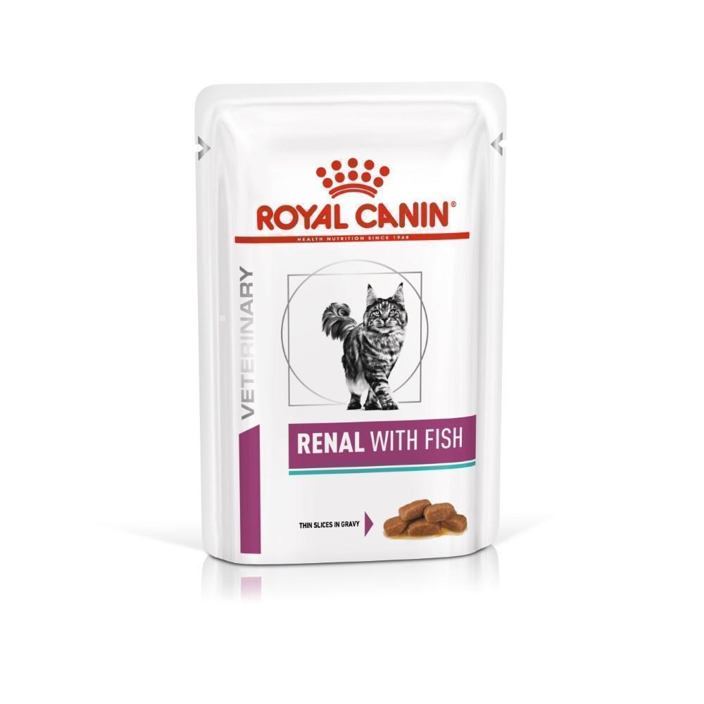 Ração Úmida Royal Canin Sachê Veterinary Diet Renal com Peixe para Gatos - 85 g