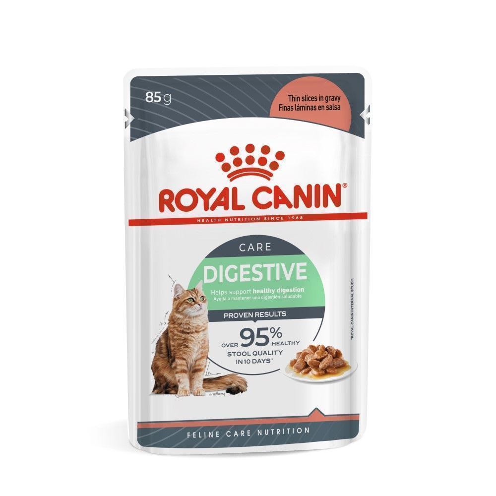 Ração Úmida Royal Canin Sachê Pedaços ao Molho Cuidado Digestivo para Gatos Adultos - 85 g