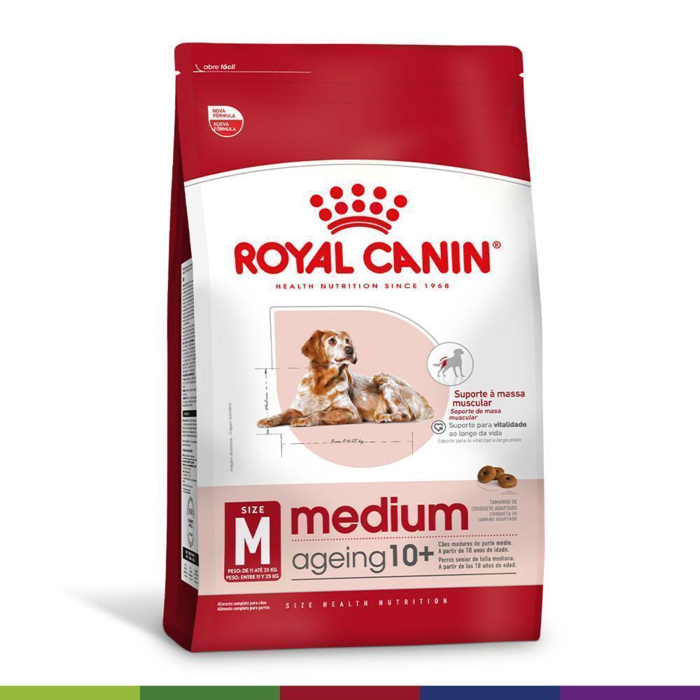 Ração Seca Royal Canin Medium Ageing 10 + para Cães Idosos de Porte Médio com 10 Anos ou mais - 12 KG