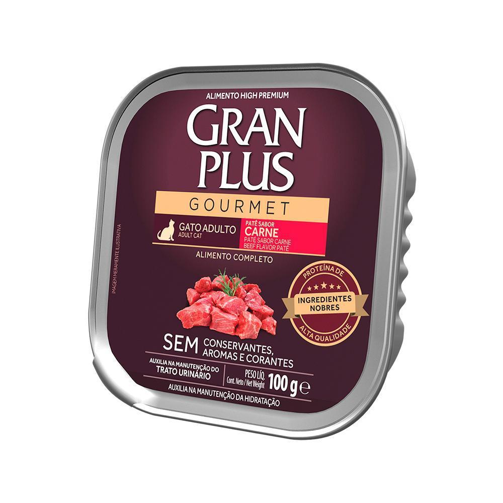 Ração Úmida GranPlus Gourmet Patê Carne para Gatos Adultos - 150 g