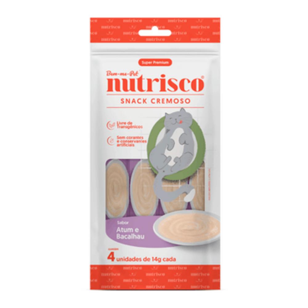 Snack Cremoso Nutrisco para Gatos Adultos Sabor Atum e Bacalhau 56g