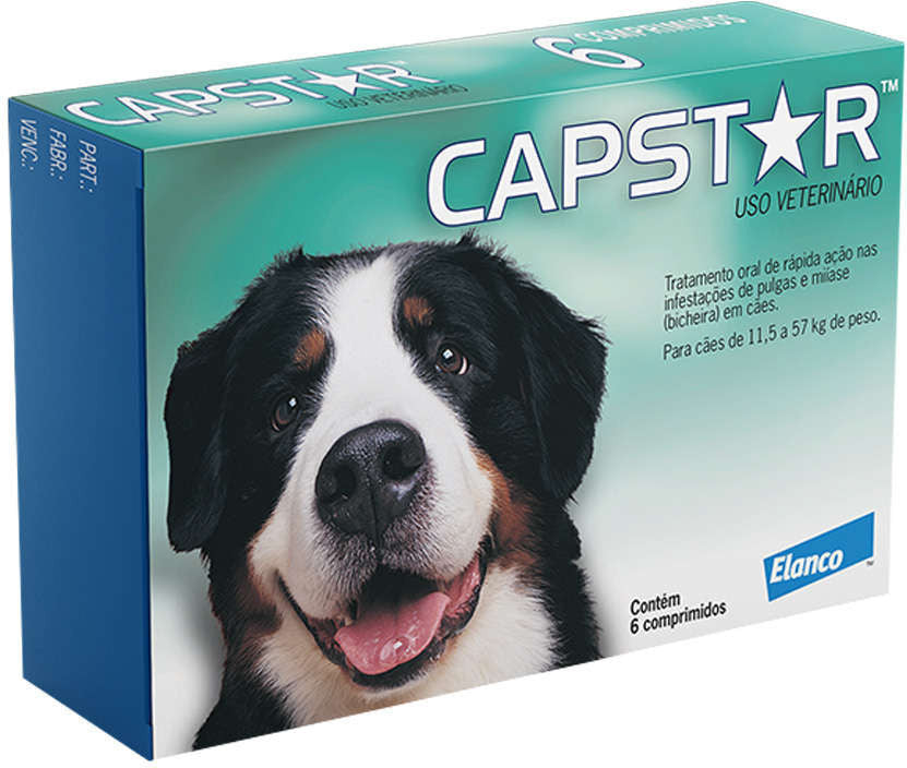 Antipulgas Elanco Capstar 57mg para Cães de 11 a 57kg 6 comprimidos