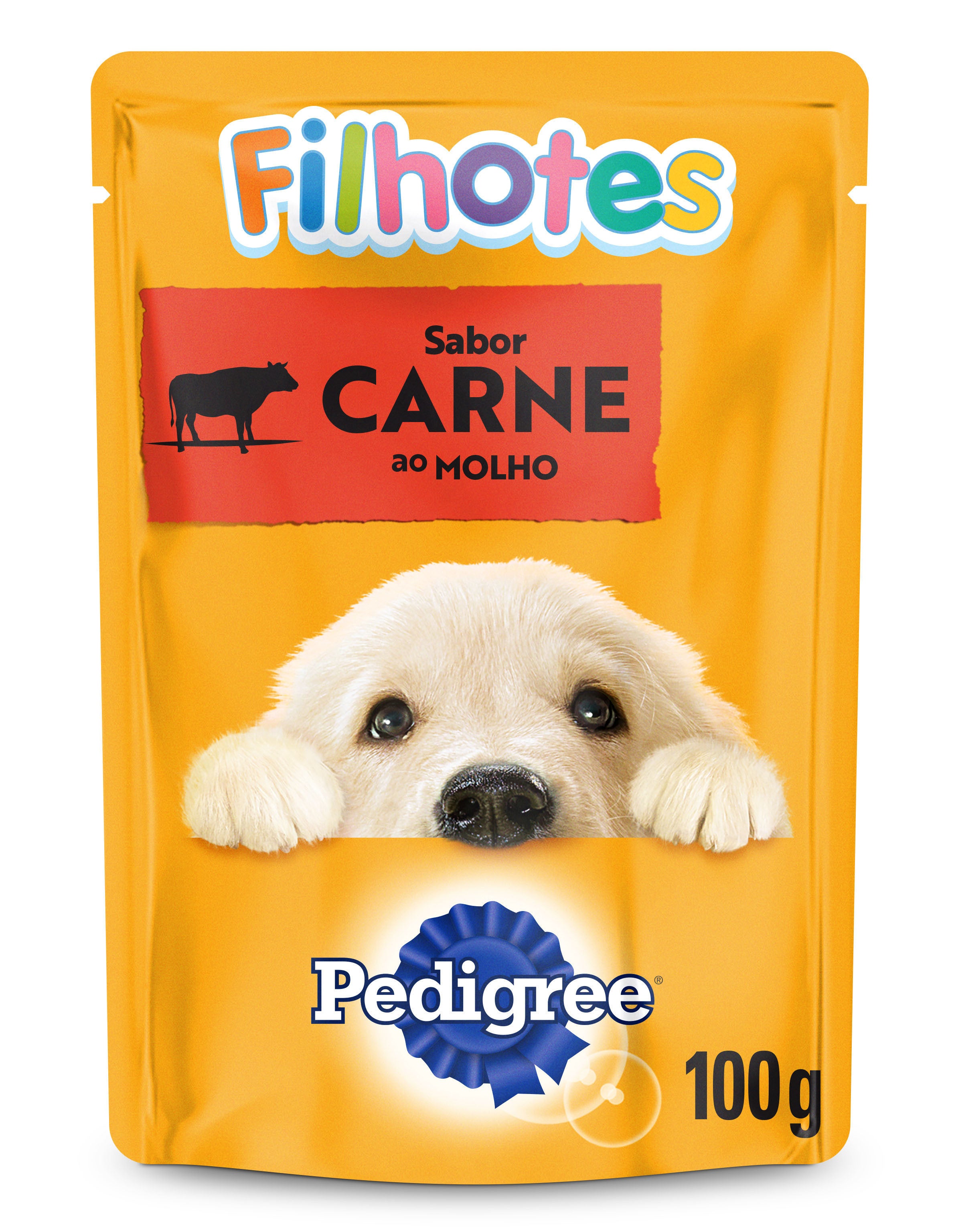 Ração Úmida Pedigree Sachê Carne ao Molho para Cães Filhotes 100 g 15un