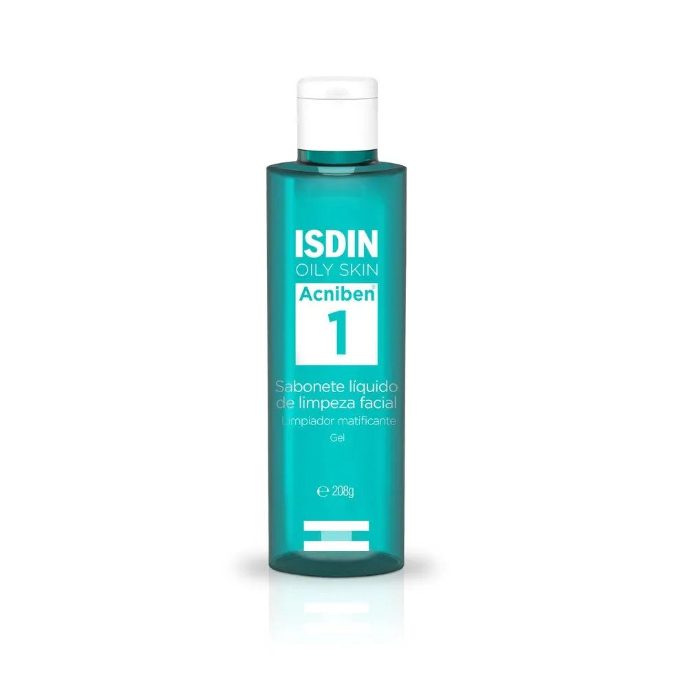 Acniben 1 Isdin Oily Skin Sabonete Líquido de Limpeza Facial 208g