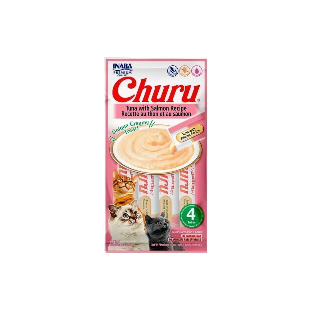Purê Churu Atum e Salmão para Gatos 56g 1un