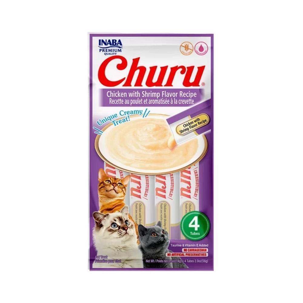 Purê Churu Galinha e Camarão para Gatos 56g