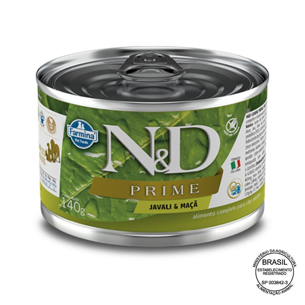 N&D Prime para Cães Adultos de Todas as Raças Sabor Javali e Maçã 140g