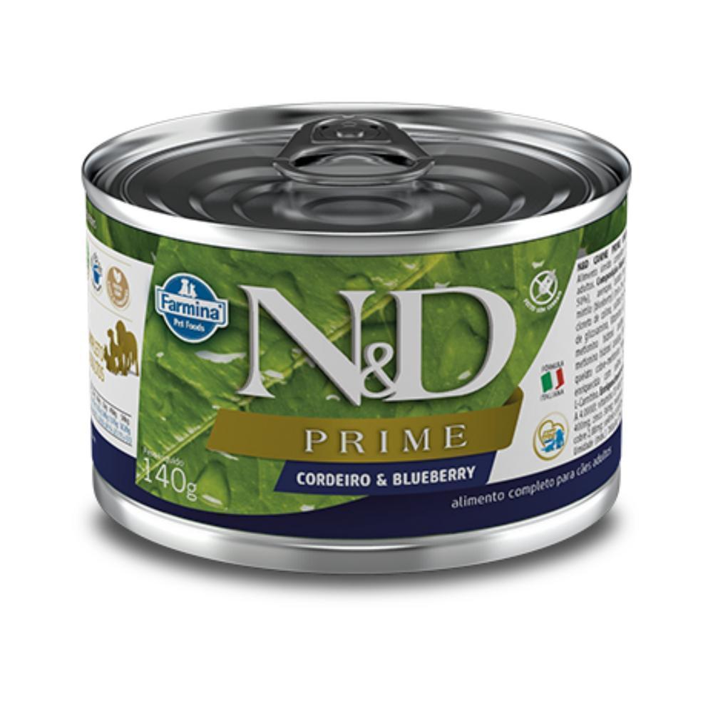 N&D Prime para Cães Adultos de Todas as Raças Sabor Cordeiro e Blueberry 140g