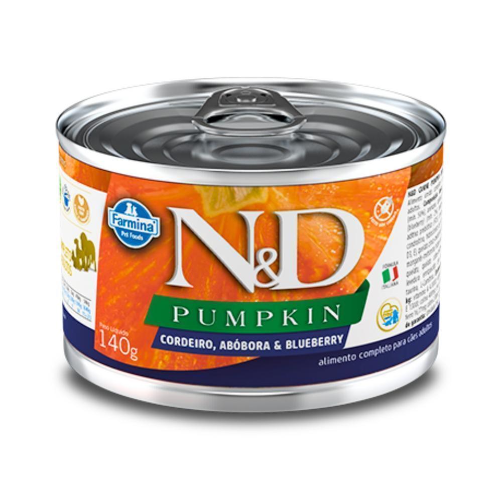 N&D Pumpkin para Cães Adultos de Todas as Raças Sabor Cordeiro, Blueberry e Abóbora 140g