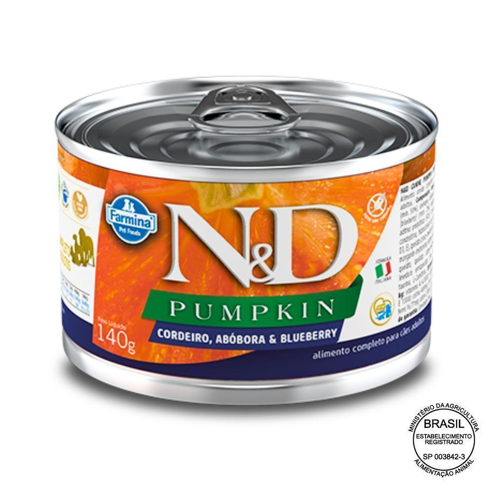 N&D Pumpkin para Cães Adultos de Todas as Raças Sabor Cordeiro, Blueberry e Abóbora 140g