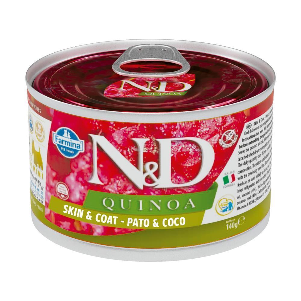 N&D Quinoa para Cães Adultos de Todas as Raças Sabor Quinoa, Coco e Pato 140g