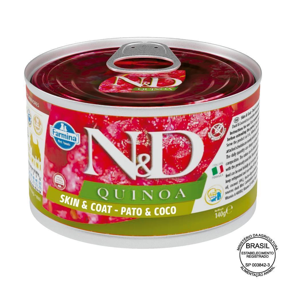 N&D Quinoa para Cães Adultos de Todas as Raças Sabor Quinoa, Coco e Pato 140g