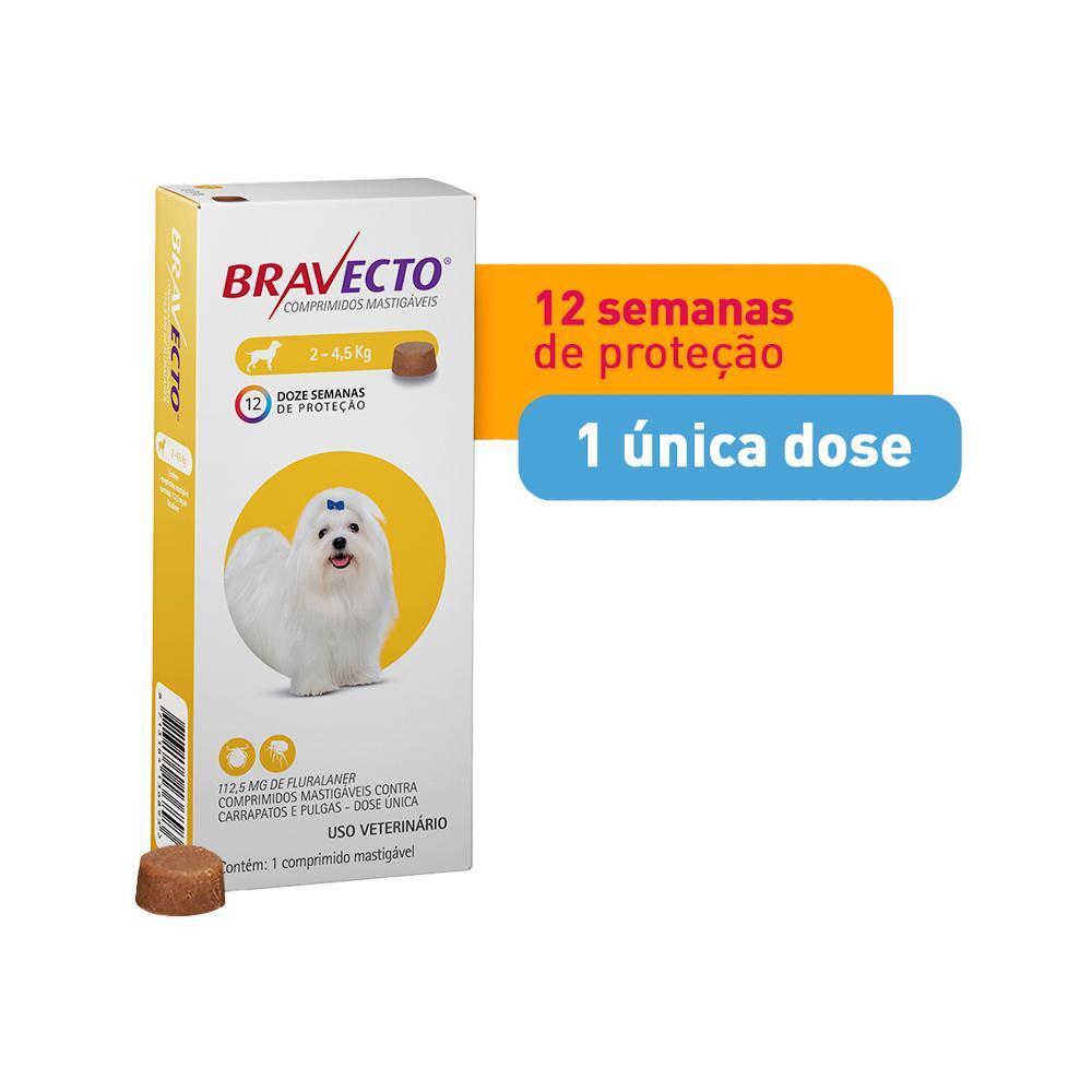 Antipulgas e Carrapatos Msd Bravecto Cães de 2 a 4,5 Kg