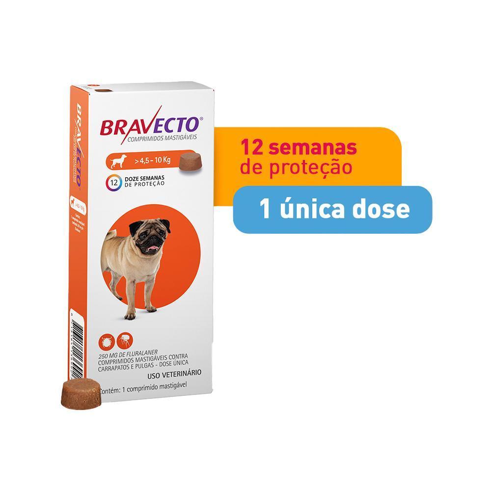 Antipulgas Bravecto Tablete 4,5-10kg 1 comprimido