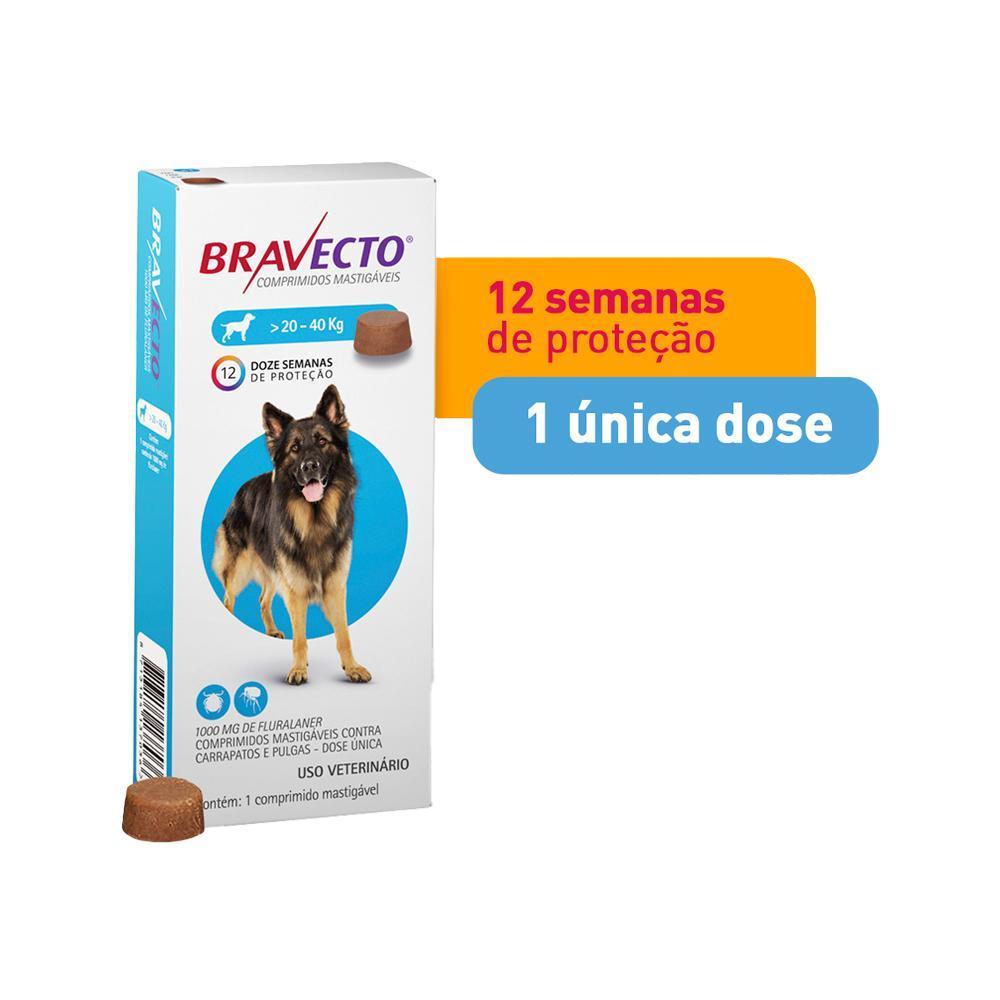 Antipulgas Bravecto 20-40kg - 1 Comprimido