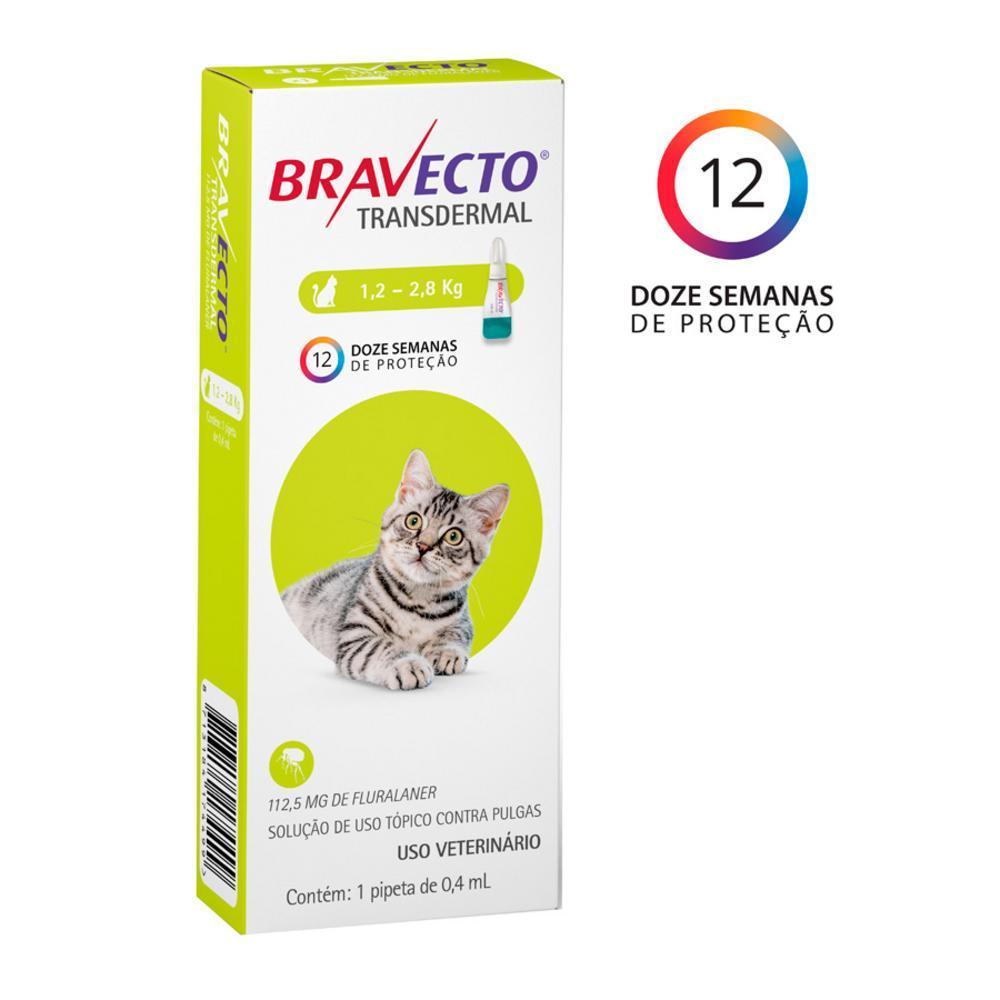 Antipulgas Bravecto Transdermal MSD para Gatos 1,2 a 2,8kg 1und