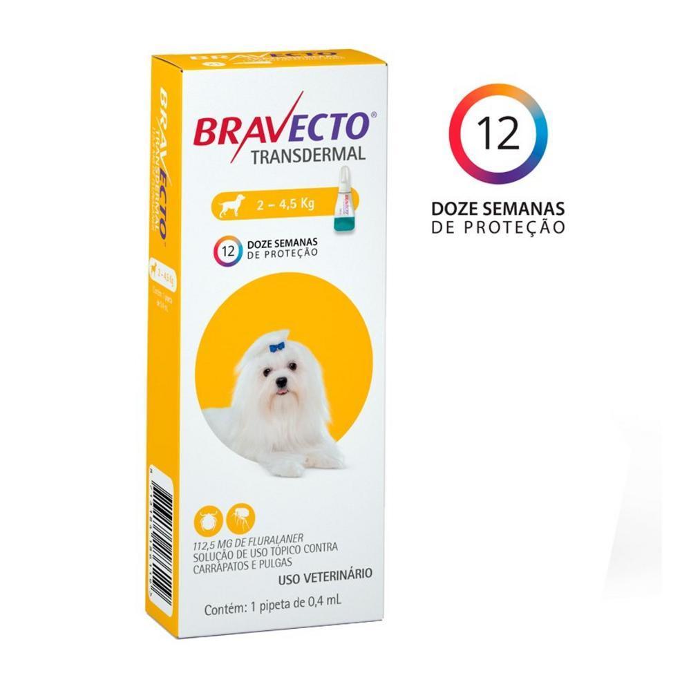 Antipulgas Bravecto Transdermal para Cães 2 a 4,5kg