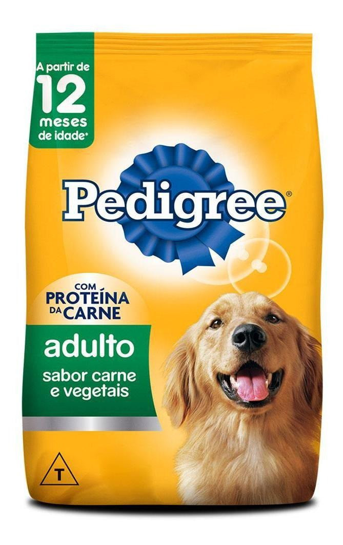 Alimento Ração Pedigree Carne e Vegetais para Cães Adultos Raças Médias e Grandes 3 Kg