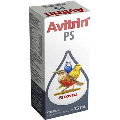 Suplemento Vitamínico Coveli Avitrin Peito Seco para Pássaros - 15 mL