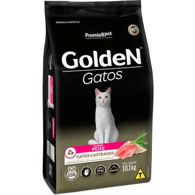 Ração Seca GoldeN Peixe para Gatos Castrados - 1Kg