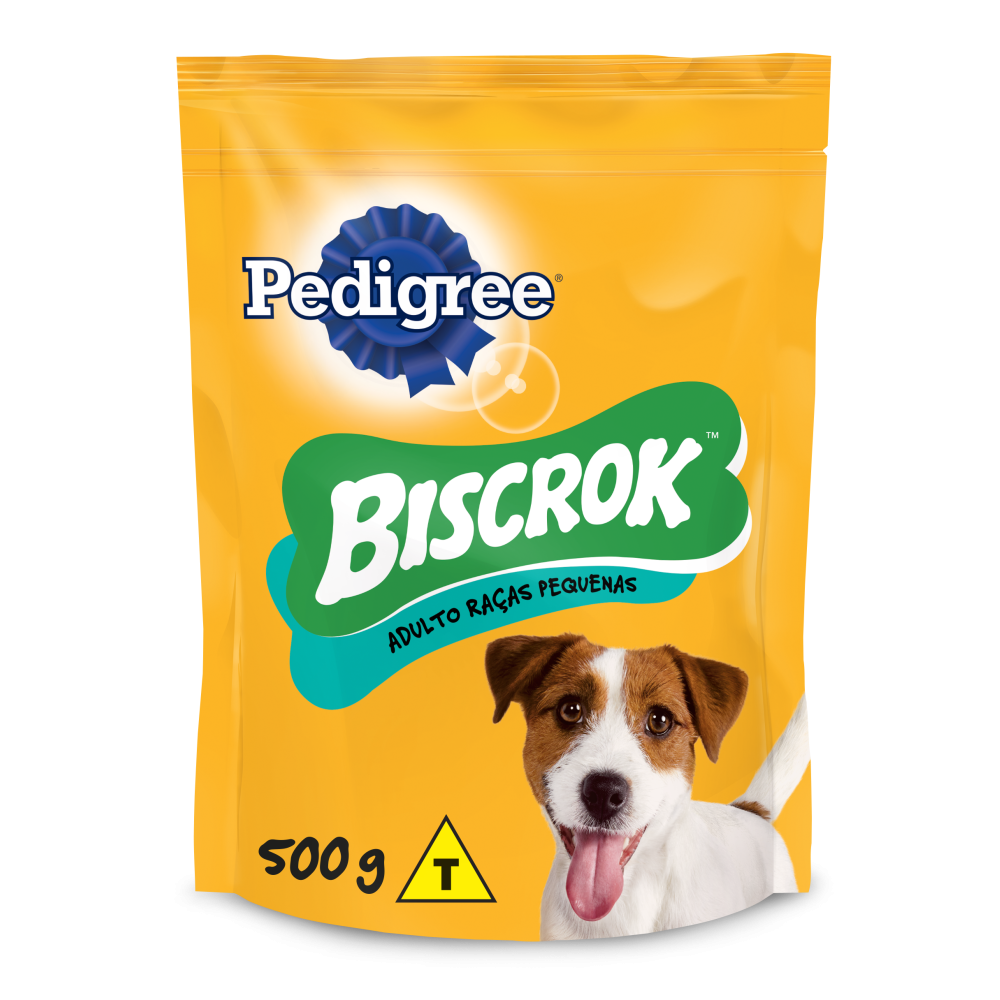 Biscoito Pedigree Biscrok Para Cães Adultos Raças Pequenas 500g 2un
