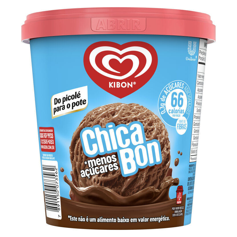Pote Kibon Chicabon Menos Açúcares 800ml