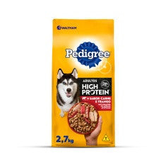 Ração Pedigree High Protein para Cães Adultos Sabor Carne e Frango