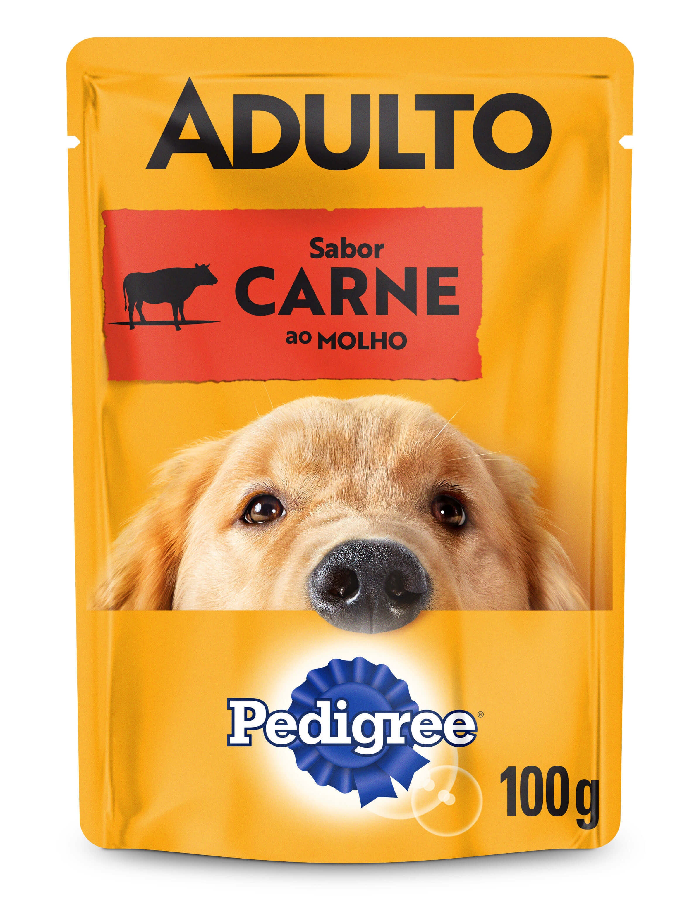 Ração Úmida Pedigree Sachê Carne ao Molho para Cães Adultos 100 g 10un